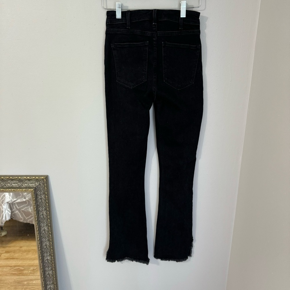 NWT ABERCROMBIE & FITCH HIGH RISE ANKLE FLARE BLACK Size 24 - Picture 5 of 10